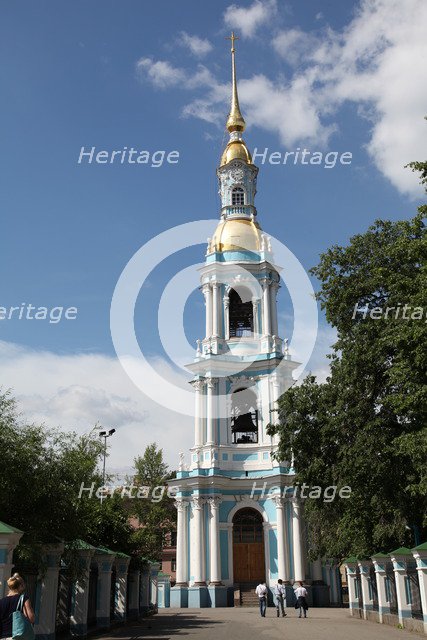 Bell tower of St Nicholas Naval Cathedral, St Petersburg, Russia, 2011. Artist: Sheldon Marshall