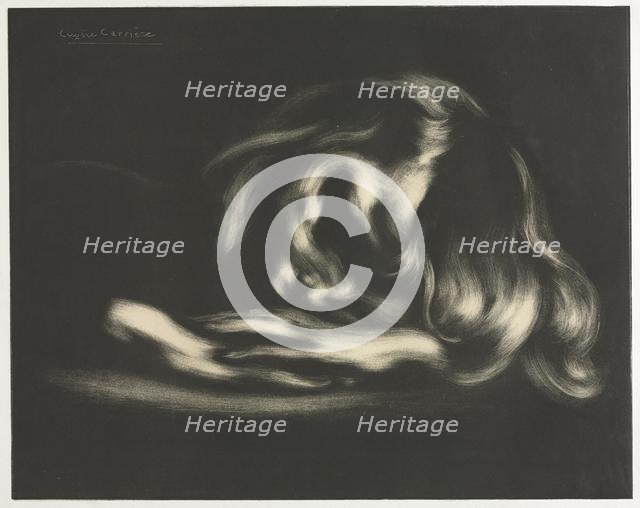 Sleep (Jean-René Carrière), from LAlbum destampes originales de la Galerie Vollard, 1897. Creator: Auguste Clot (French, 1858-1936); Eugène Carrière (French, 1849-1906); Ambroise Vollard.