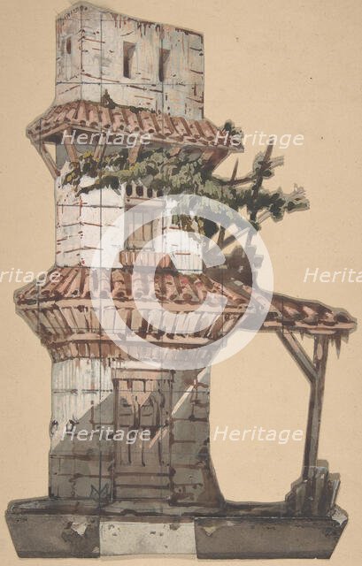 Design for a Stage Set at the Opéra, Paris, 1830-90. Creator: Eugene Ciceri.