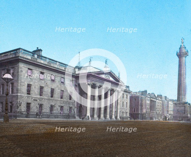'General Post Office and Nelson's Pillar', c1910. Artist: Unknown.