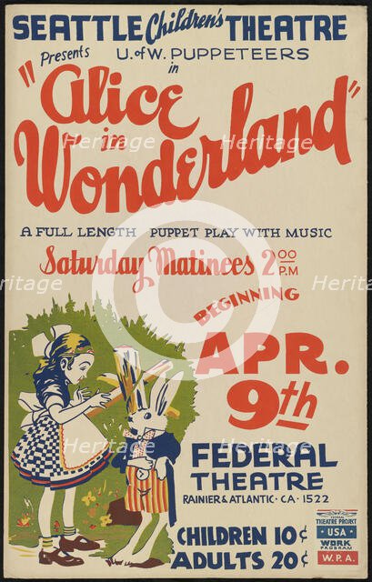 Alice in Wonderland, Seattle, 1938. Creator: Unknown.