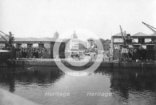 Alexandra Dock, Bombay, India, 1917. Artist: Unknown