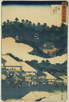 The Precincts of Naritasan Temple in Shimosa Province (Shimosa Naritasan keidai), from the..., 1859. Creator: Utagawa Hiroshige II.