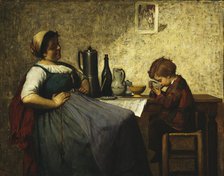 Maternal Joy, 1868. Creator: Adolf von Becker.