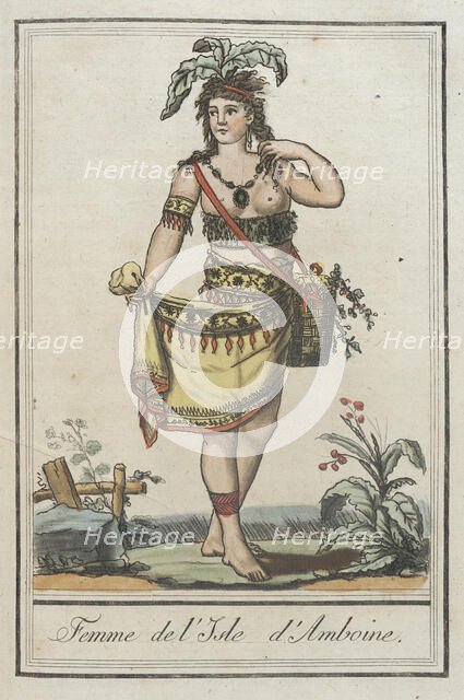 Costumes de Différents Pays, 'Femme de l'Isle d'Amboine', c1797. Creators: Jacques Grasset de Saint-Sauveur, LF Labrousse.