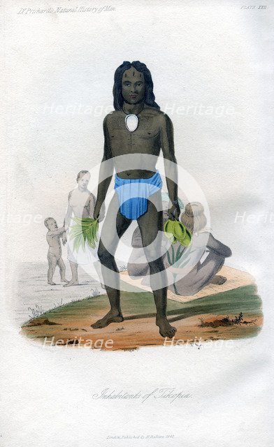 'Inhabitants of Tikopia', 1848. Artist: Unknown