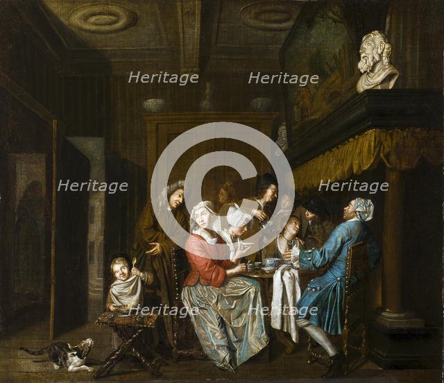 A Tea Party. Creator: Horemans, Jan Joseph, the Elder (1682-1759).