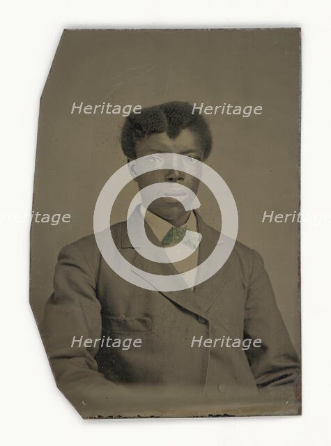 Tintype of a man, 1856-1900. Creator: Unknown.