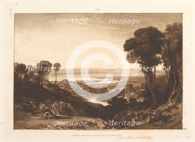 Junction of Severn and Wye (Liber Studiorum, part VI, plate 28), June 1811. Creator: JMW Turner.