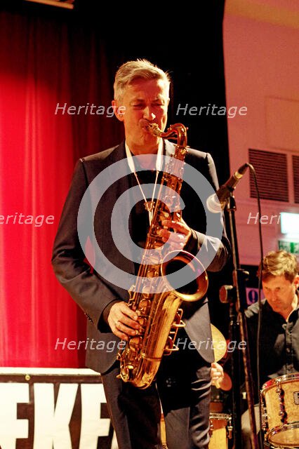 Dave O’Higgins, Darius Brubeck Quartet, Battle Jazz Festival, Battle, East Sussex, July 2023. Creator: Brian O'Connor.