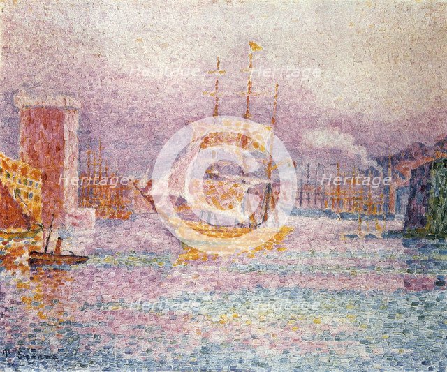 'The Harbour at Marseilles', 1907. Artist: Paul Signac