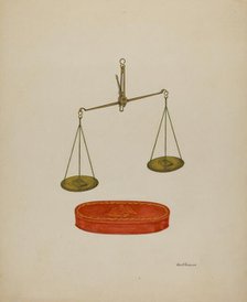 Shaker Scales, c. 1938. Creator: George V. Vezolles.