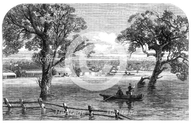 Floods at Melbourne, Australia: Punt Road, Richmond, 1864. Creator: Unknown.
