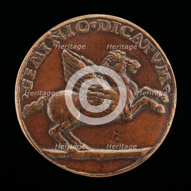 Pegasus [reverse], c. 1485. Creator: Niccolo Fiorentino.
