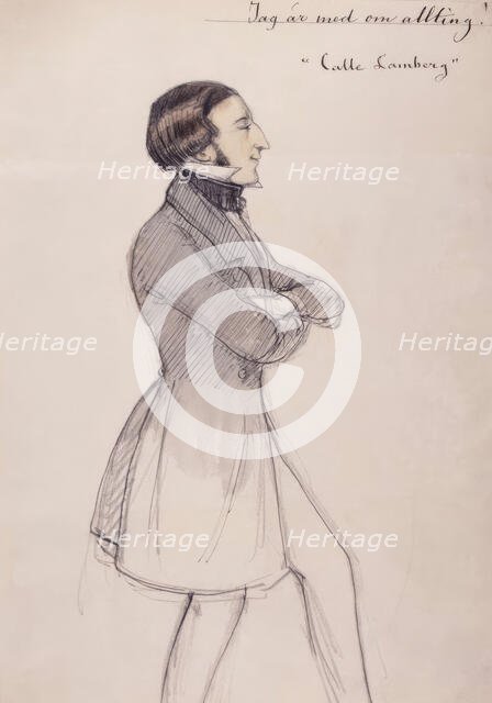 "'I'm in on everything!' Calle Lamberg". (c1850s). Creator: Fritz von Dardel.