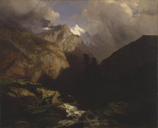 The Jungfrau, Switzerland, 1853-1855. Creator: Alexandre Calame.