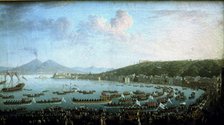 The Bay of Naples on the day of the departure of Charles III.