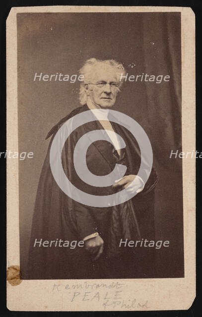 Portrait of Rembrandt Peale (1778-1860), Before 1860. Creator: Mathew Brady.