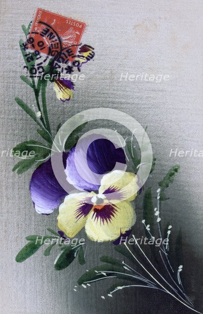 French flower postcard, c1900. Artist: Unknown