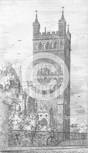 'Tower of North Transept. Exeter Cathedral', 1847. Creator: George Truefitt.