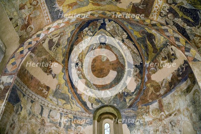 Romanesque frescoes above the altar in San Justo and San Pastor Church, Segovia, Spain, 2007. Artist: Samuel Magal