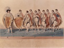 George IV in coronation robes, 1821. Artist: Edward Scriven