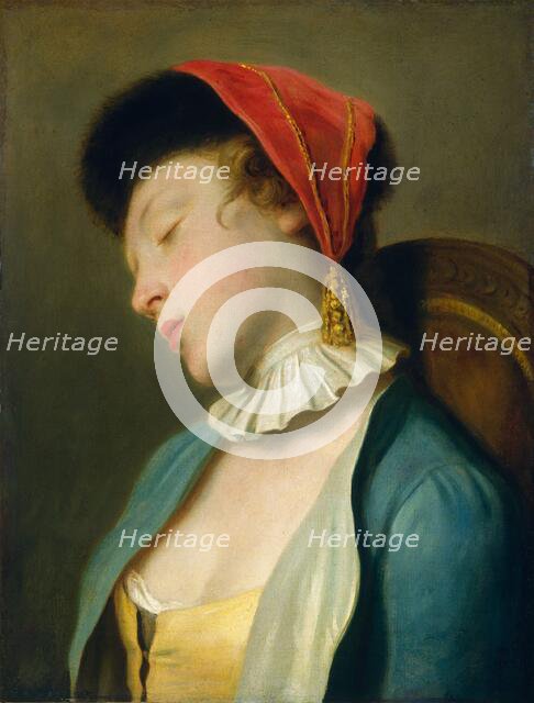 A Sleeping Girl, 1760/1762. Creator: Pietro Rotari.