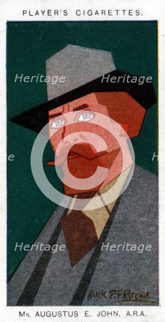 Augustus John, British painter, 1926.Artist: Alick P F Ritchie