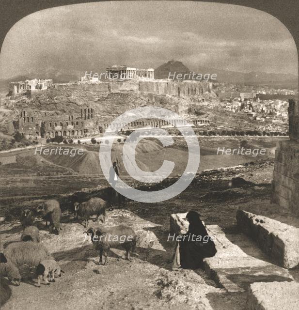 'The Acropolis, Athens, Greece', 1902.  Creator: Works and Sun Sculpture Studios.