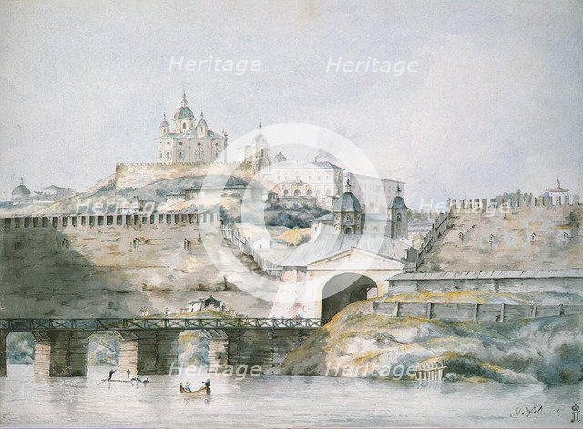 View of the City of Smolensk, 1787. Artist: Hadfield, William (active End of 18th cen.)