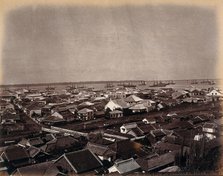 Yokohama, Japan: panoramic view of the native and European residences in Yokohama town..., c1873. Creator: William Pryor Floyd.