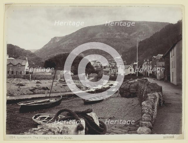 Lynmouth, The Village from the Quay, 1860/94. Creator: Francis Bedford.