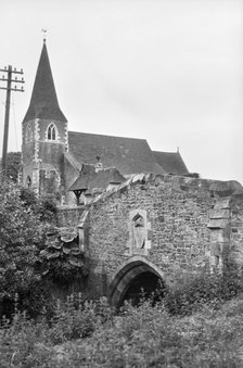 St Cuthbert's Church and bridge over Birdforth Beck, Church Lane, Sessay, North Yorkshire, 1969. Artist: Gordon Barnes.