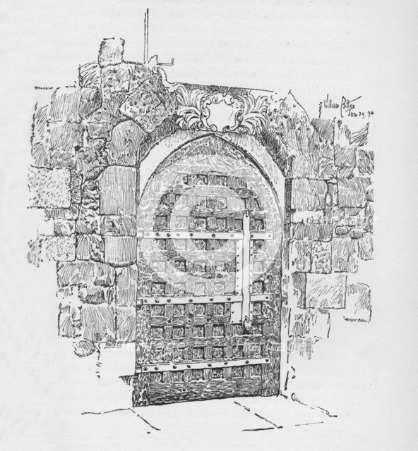 'Door to the Chapel of Edward The Confessor; Now Pyx Office', c1897. Artist: William Patten.
