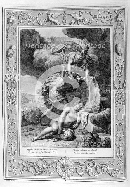 Perseus cuts off Medusa's head, 1733. Artist: Bernard Picart