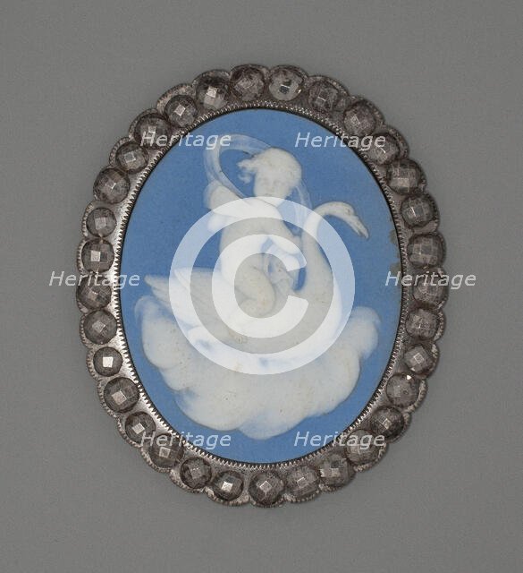 Medallion with Cupid and Swan, Burslem, Late 18th century. Creator: Wedgwood.
