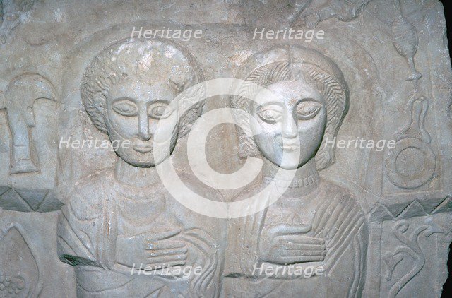 Detail of a gravestone from Asia Minor, 1st century. Artist: Unknown