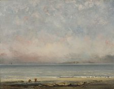 The beach at Trouville, ca 1865. Creator: Courbet, Gustave (1819-1877).