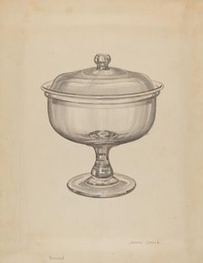 Covered Compote, c. 1936. Creator: John Dana.