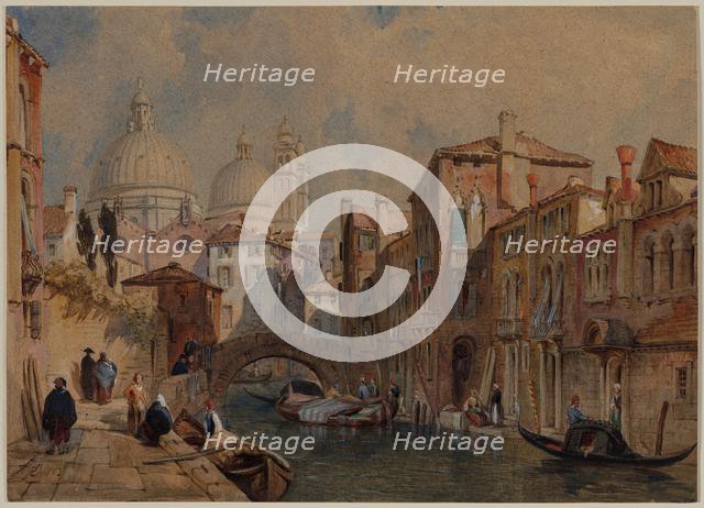 View of Venice: The Dome of Santa Maria della Salute…, 1853. Creator: Frank Dillon (British, 1823-1909).