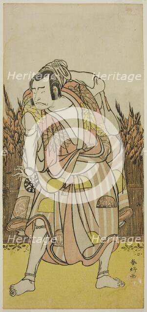 The Actor Nakamura Nakazo I as Hachiman Taro Yoshiie (?) in the Play Oshu Adachi ga..., c. 1775. Creator: Katsukawa Shunko.