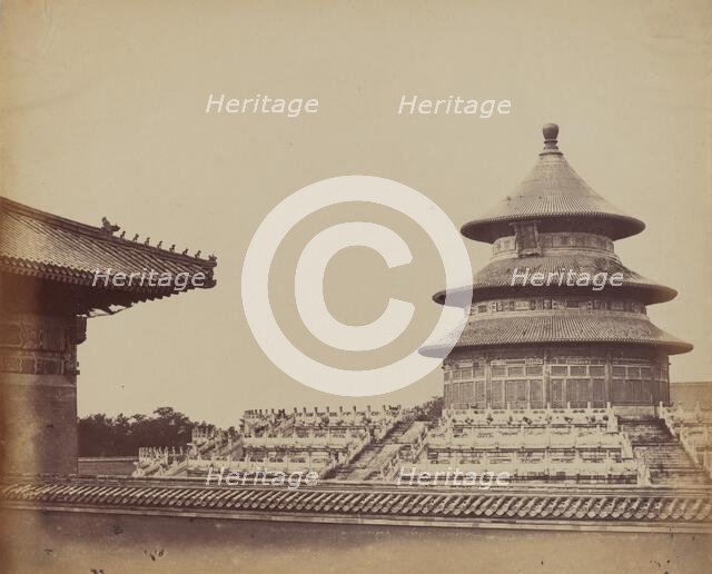 Temple of Heaven from the Place Where the Priests Are Burnt, in the Chinese City... October 1860. Creator: Felice Beato.