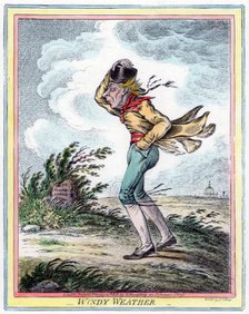 'Windy Weather', 1808.Artist: James Gillray