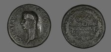 Sestertius (Coin) Portraying Germanicus, 37-38. Creator: Unknown.