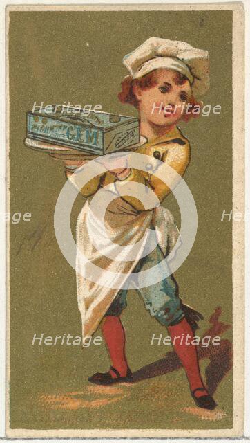 From the Girls and Children series (N65) promoting Richmond Gem Cigarettes for Allen &..., ca. 1886. Creator: Allen & Ginter.
