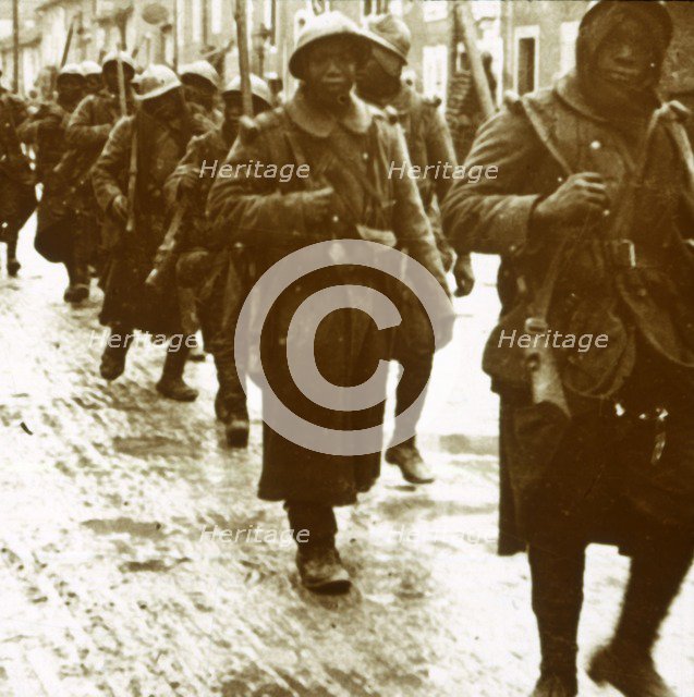 Senegalese soldiers after attack, c1914-c1918. Artist: Unknown.