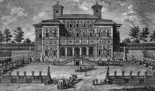 The Casino and Villa Borghese, near Rome, 18th century.Artist: Giuseppe Vasi