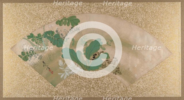 Various Plants and Grass, late 19th century. Creator: Shibata Zeshin.