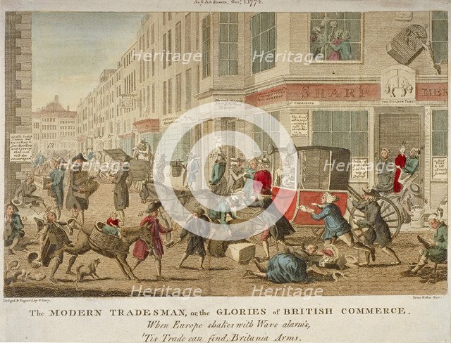'The modern tradesman, or the glories of British commerce', 1774. Artist: G Terry