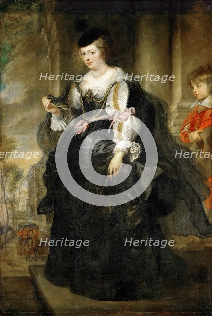 Hélène Fourment with a Carriage. Artist: Rubens, Pieter Paul (1577-1640)